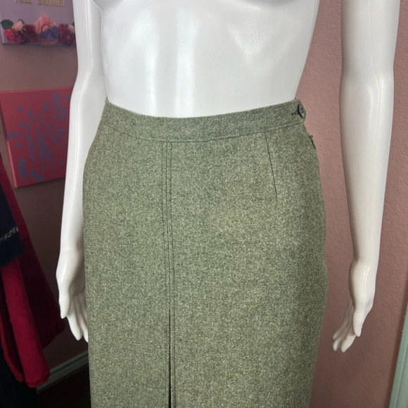 Vintage Lodenfrey Green German Austria Wool Cropped Military Jacket & Skirt Suit - Picture 14 of 16